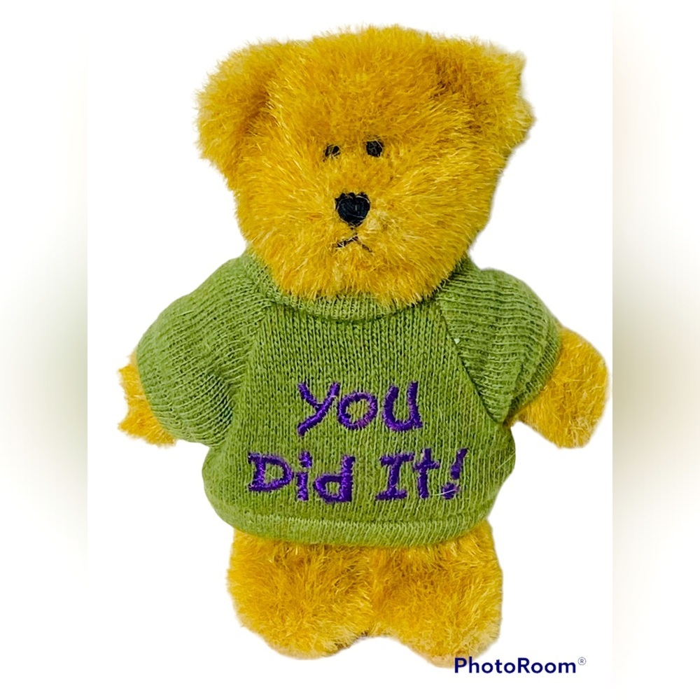 Boyds Bears Mini Thinkin' Of Ya YOU DID IT Sweater The Head Bean Collection